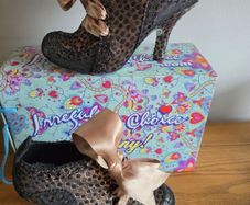 Irregular Choice "Mutiny!" Black & Gold Lace Ribbon Ankle Boots Size Eu39 Uk6