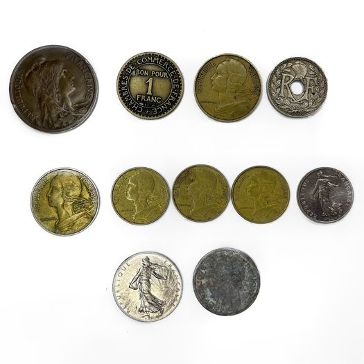 French coins collection - 11 coins