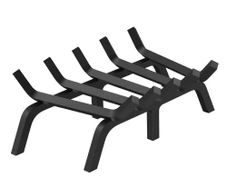 Fireplace Log Grate, 21 inch Heavy Duty Fireplace Grate with 6 Support Legs, 3/4" Solid Powder-coated Steel Bars