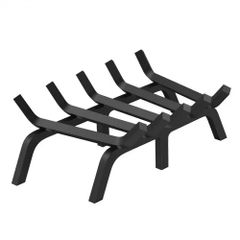 Fireplace Log Grate, 21 inch Heavy Duty Fireplace Grate with 6 Support Legs, 3/4" Solid Powder-coated Steel Bars