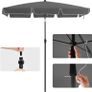 _Balcony Parasol, Rectangular Garden Umbrella, UV Protection up to UPF 50, Folding Umbrella with PA Coating for Garden Patio, without Stand Image 5