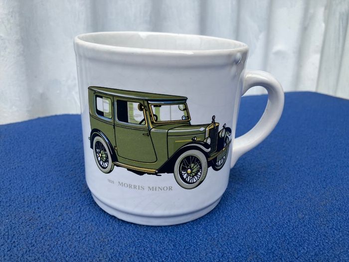 Coloroll Kilncraft mug depicting 1926 Morris Minor