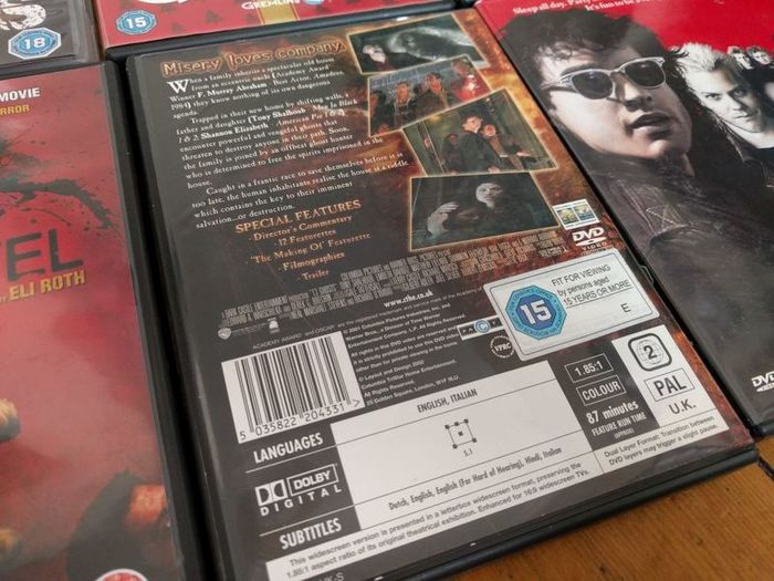 Horror DVD lot pack bundle Gremlins Alien Lost Boys Hostel