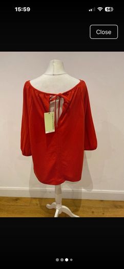 Carolyn Donnelly size 14 - new -orange viscose mix top