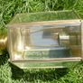 Brass and Glass Light Fixture, Incandescent, Vintage Wall Fixture, Wall Torch, Wall Lantern, Curved Panel Glass, Outdoor/Patio Lighting, Image 2
