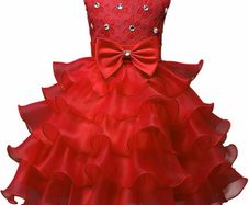 New Girls Wedding Bow Ball Gown Party Bridesmaid Formal Princess Dress size 3-4yrs