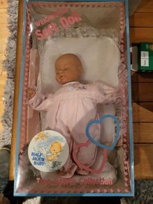 Vintage Lissi Doll Half Hour Baby Soft Doll, Two Hearts Collection Boxed