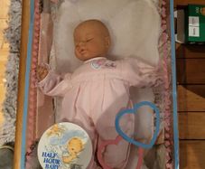 Vintage Lissi Doll Half Hour Baby Soft Doll, Two Hearts Collection Boxed