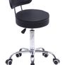 Rolling Stool with Mid Back Height Adjustable Office Computer Home Drafting Swivel Task Chair with Wheels (Black) Image 2
