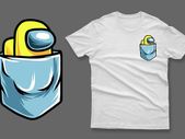 Yellow impostor in the pocket among us t-shirt imposter among us t-shirt impostor t-shirt