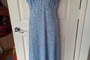 MNG Blue &amp; White Floral  Dress Size 16