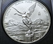 2010 Mexico Libertad 1 Oz .999 Silver Unc Coin