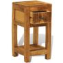 Nightstand with 1 Drawer Solid Mango Wood Image 7