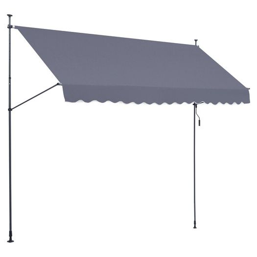 Patio Awning Retractable Awning Sunshade Shelter with Crank Handle