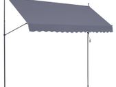 Patio Awning Retractable Awning Sunshade Shelter with Crank Handle