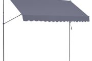 Patio Awning Retractable Awning Sunshade Shelter with Crank Handle