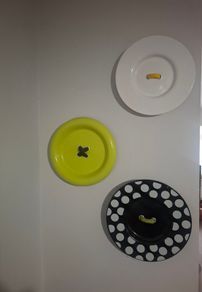Ikea set of 3 large button plate wall decorations