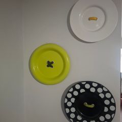 Ikea set of 3 large button plate wall decorations