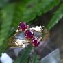 Antique 3 Stone Ruby Ring - 18ct Image 4