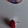 Round Geometric Pattern Beaded Stud Earrings Image 10