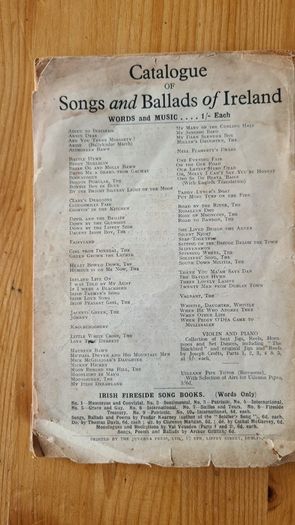 1916  Songs Book. Plus 2 Other Vintage Song Books.