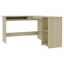 L-Shaped Corner Desk Sonoma Oak 120x140x75 cm Chipboard Image 6