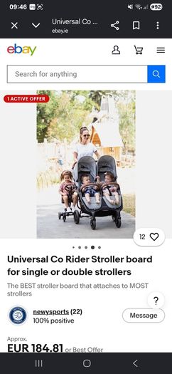 Universal Co Rider Stroller board for single or double strollers