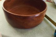 Teakwood bowl 24 cm Mid Century Modern Vintage 1960s Teak wooden bowl bowl fruit bowl nut bowl snack bowl