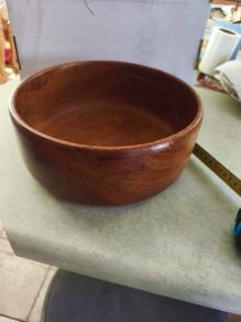 Teakwood bowl 24 cm Mid Century Modern Vintage 1960s Teak wooden bowl bowl fruit bowl nut bowl snack bowl