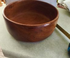 Teakwood bowl 24 cm Mid Century Modern Vintage 1960s Teak wooden bowl bowl fruit bowl nut bowl snack bowl