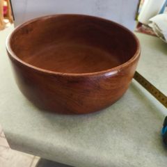 Teakwood bowl 24 cm Mid Century Modern Vintage 1960s Teak wooden bowl bowl fruit bowl nut bowl snack bowl
