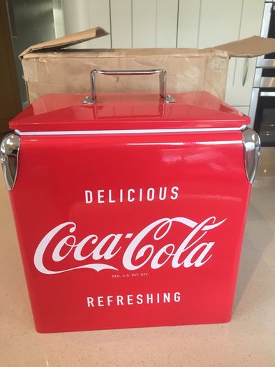 Coca Cola Metal Cooler Ice Chest New in the original box