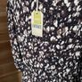 dress FatFace midi v neck 3-4 sleeves  size 16 brown floral pattern black beige BNWT Image 8