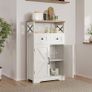 Sideboard Cabinet,Kitchen Storage Cabinet with 2 Drawers and Open Shelf,Modern High Capacity Unit Cupboard for Living Room,Kitchen,Home,White Image 6