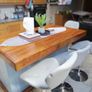 Rustic kitchen island with overhang Image 9