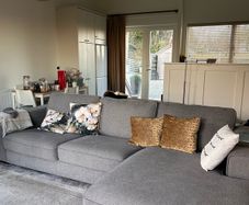 Heavy large sofa with chaise long