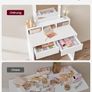 LED Dressing Table with Mirror and Bulbs Cosmetic Table with 2 Drawers and 3 Open Compartments Image 5
