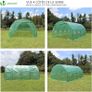 Polytunnel Greenhouse 4x3x2m  Poly Tunnels Gardening Walk In Pollytunnel Tent with Steel Frame Image 3