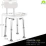 Shower Chair Seat with Back (Adjustable) - Anti-Slip Bench Bathtub Stool for Elderly or Seniors (Bathroom Safety) - with Free Suction Assist Grab Bar (FREE SHIPPING) Image 7