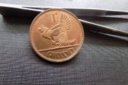 Irish 1950 Penny.Good Lustre.A /unc.Hen and Chicks.