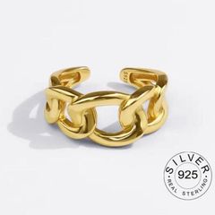 Ring chain silver 925 gold plated