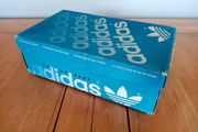 Rare Vintage 1980's Adidas Box. For Display, Storage, Stage/Film prop, photography, Craft, Project, Art, Etc.. Adidas Boxes. Basketball. Size 9.5. 80's. Trainers, Runners, Casual, Footwear, Shoes. Memorabilia.