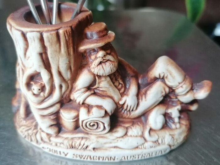 Jolly Swagman Pottery Cocktail Fork Holder