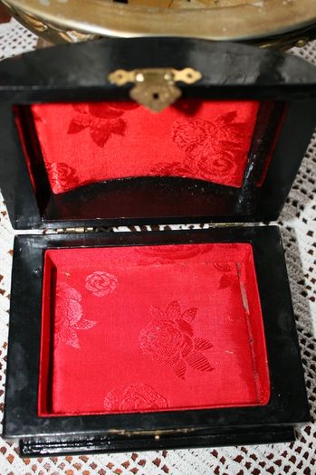 Wooden box hand painted