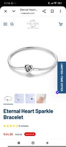 Silver 18cm Charm bracelet