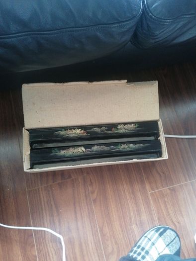 Vintage Lacquered Mahjong Tiles Racks