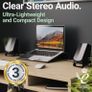10W Clear Active Stereo Sound Computer Speakers | USB Plug and Play Desktop Speakers Compact | One Touch Control, Headphone Jack | Monitors, Laptops, Desktops and Mac's (FREE POSTAGE) Image 2