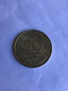 Old French coin - 20 Centimes 1963