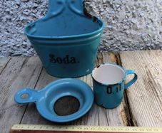 Blue enamel, toys, Danish, Glud and Marstrand, enamel ware