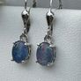 Sterling silver 925  Boulder Opal Triplet Earrings in Platinum Plated Sterling Silver Image 2